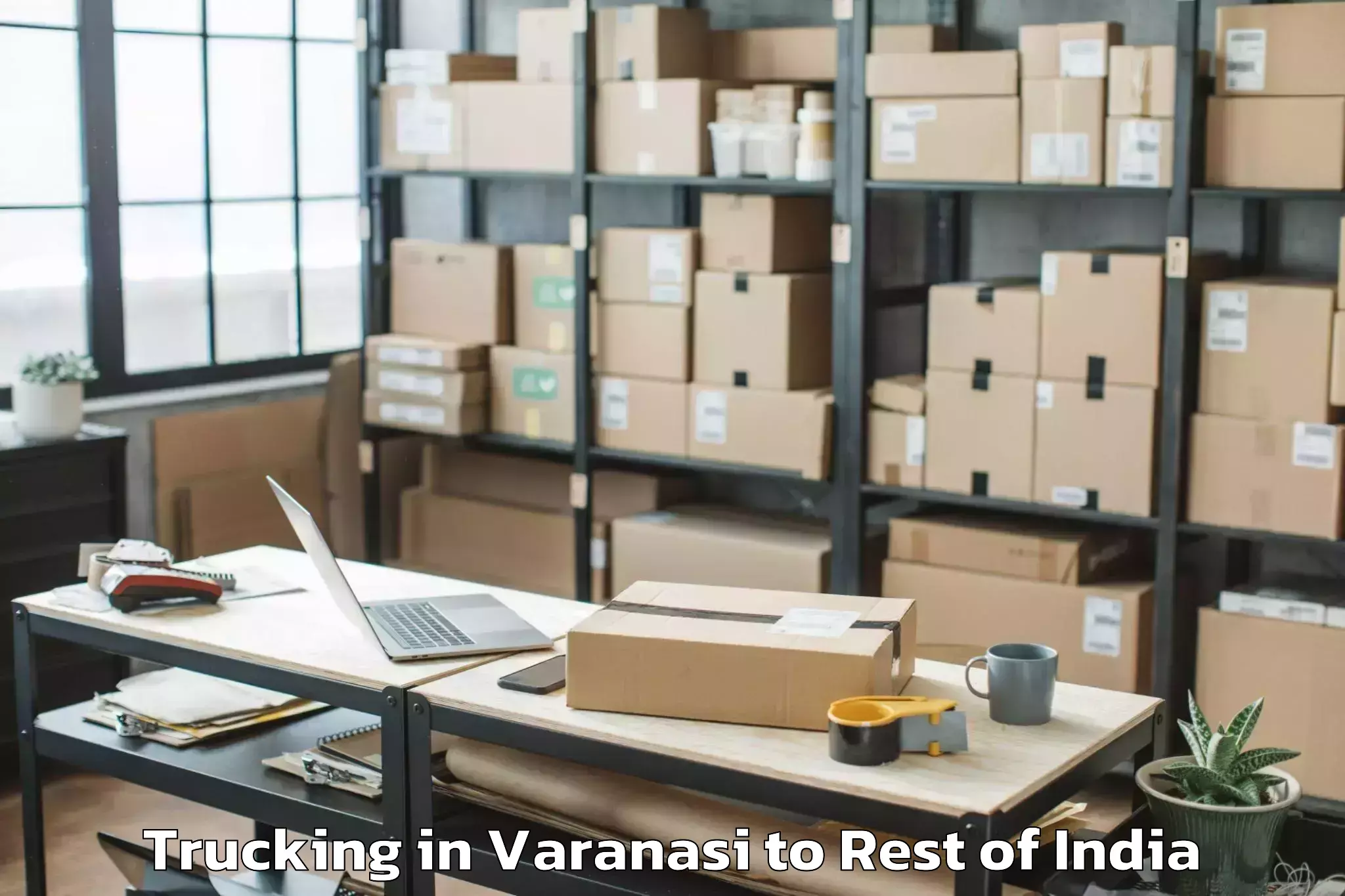 Top Varanasi to Tripuraram Trucking Available